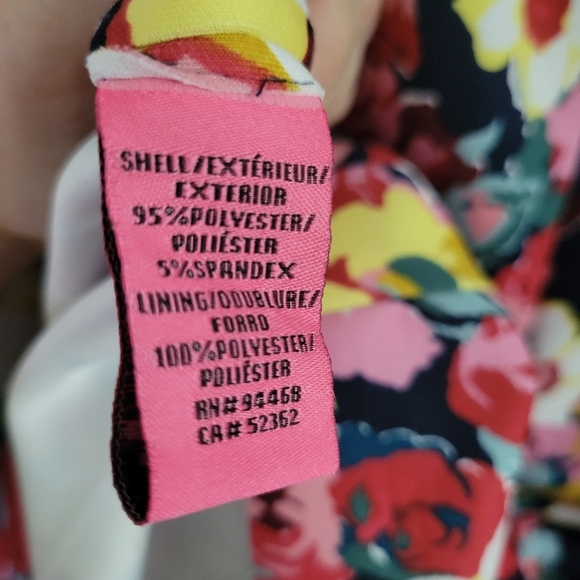 Betsey Johnson Long Sleeve Pink Floral Print Scuba Sheath Midi Dress Size 10 - Picture 6 of 6